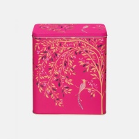 Pink Songbird Print Larder Tin By Sara Miller London